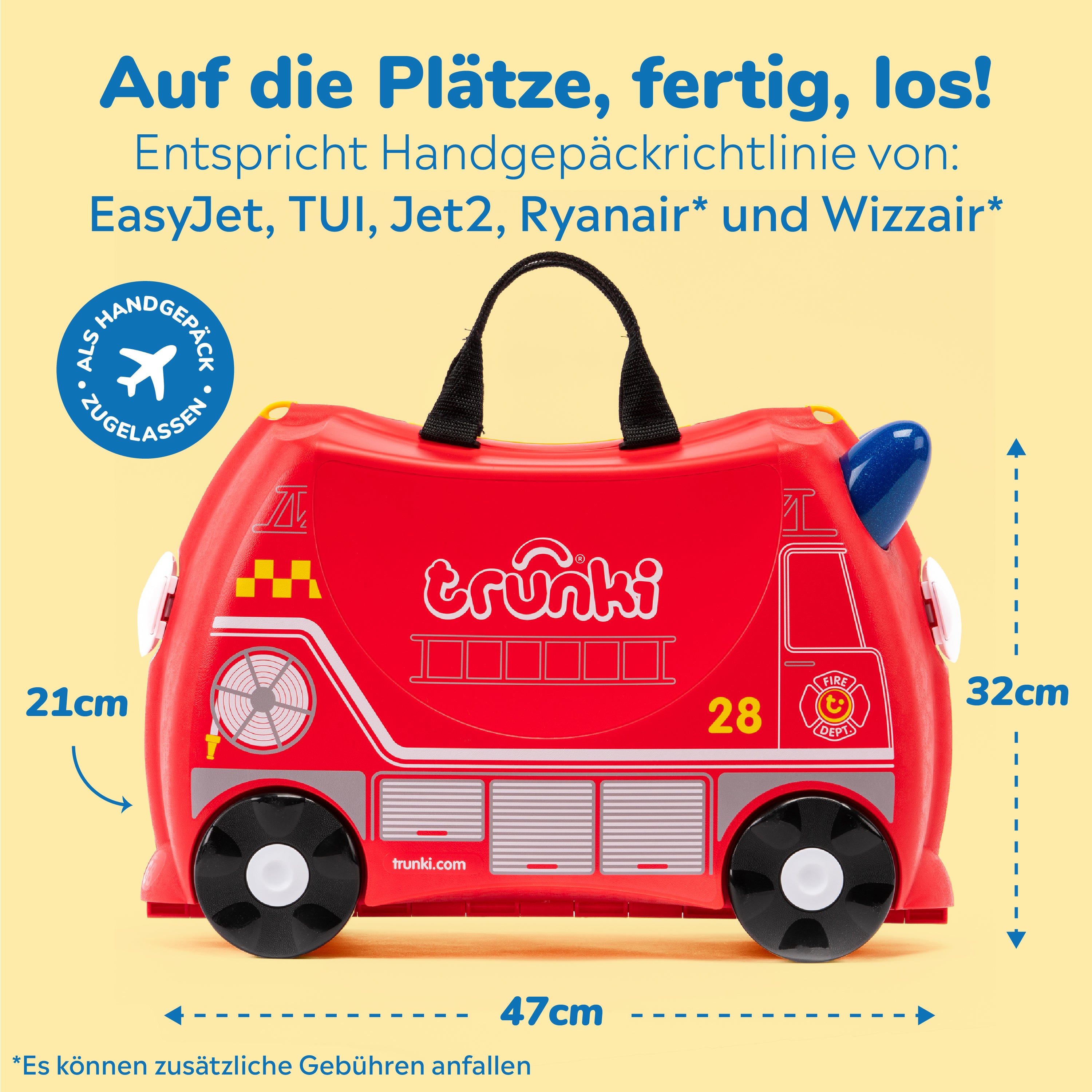 Trunki kinderkoffer feuerwehrauto frank Clearance